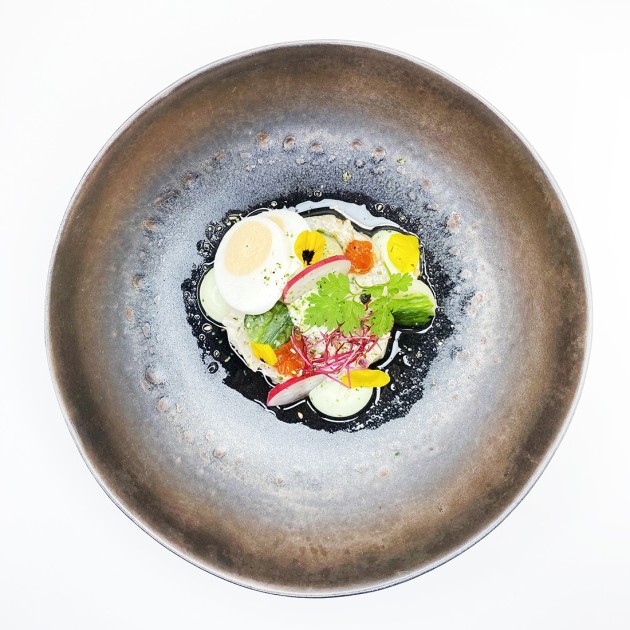 Tartare Saint-Jacques et  bar de ligne