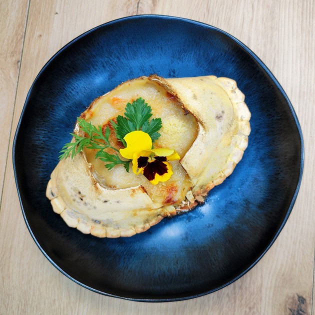 Tourteau farci à gratiner